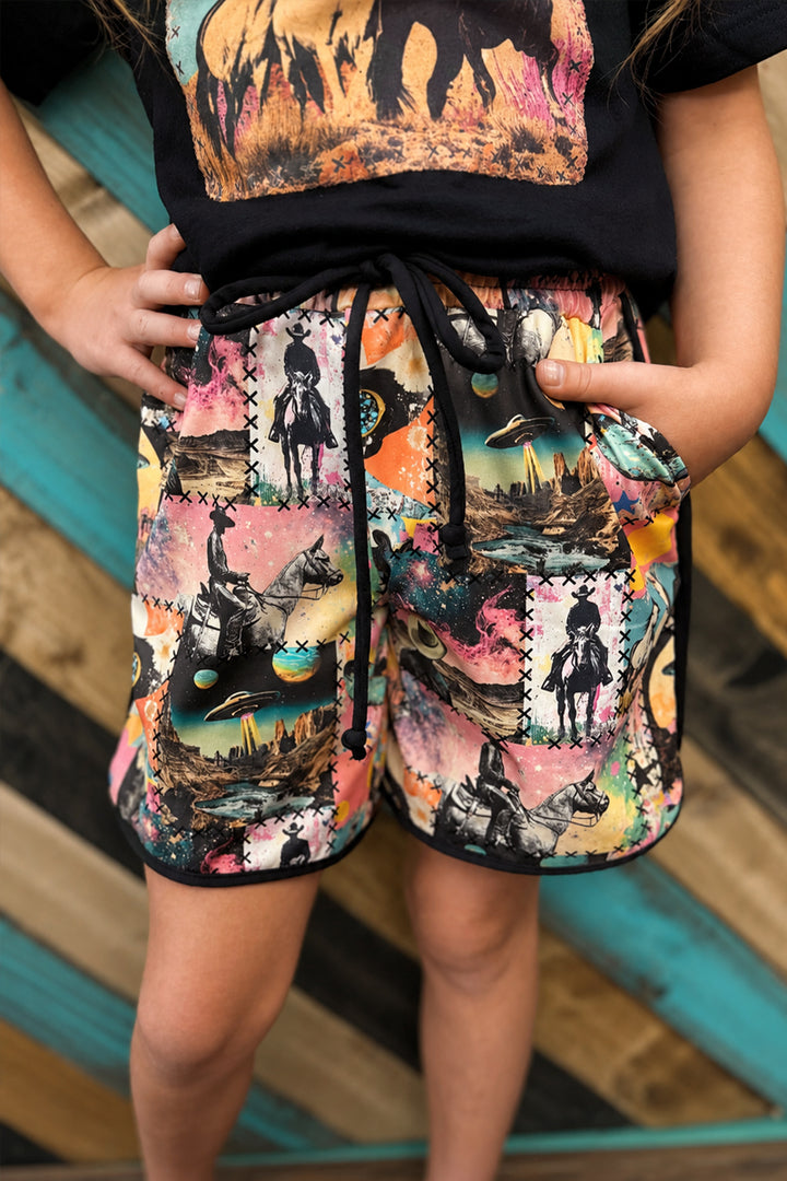 Mini Cosmic Cowgirl Shorts