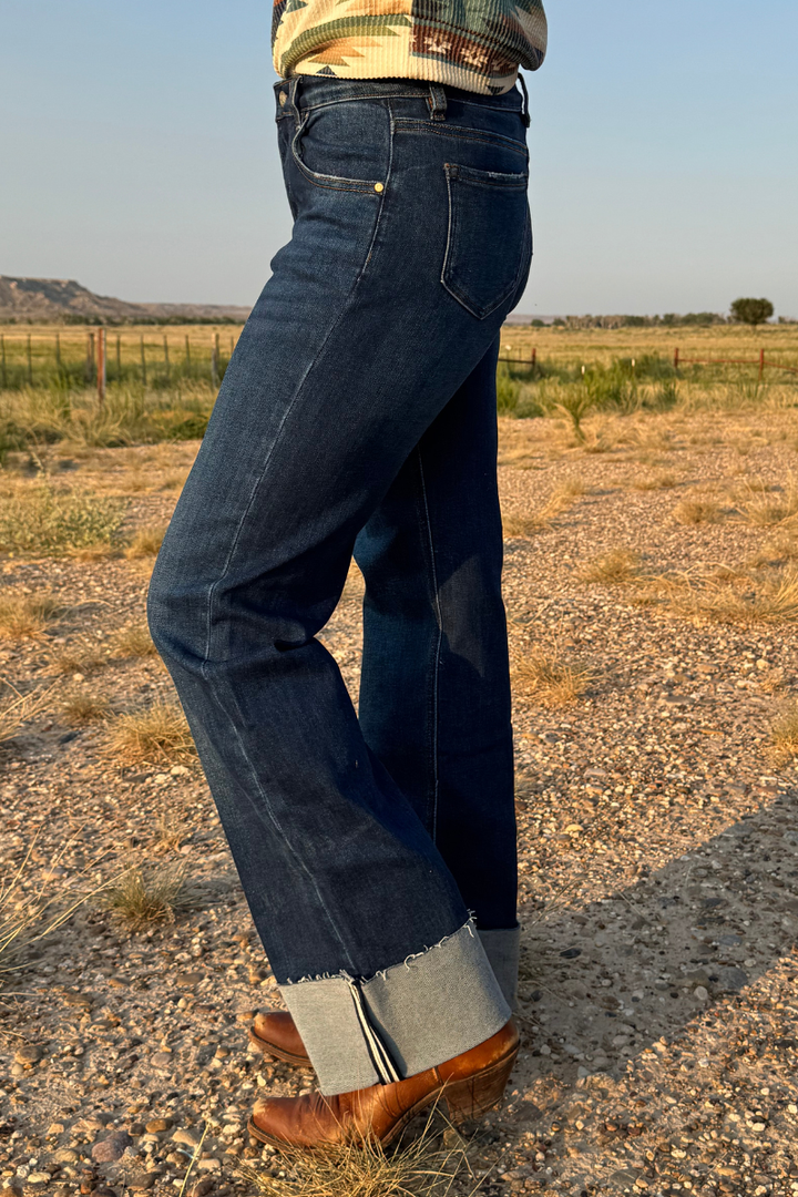 SK Cuffed Straight Leg Jeans