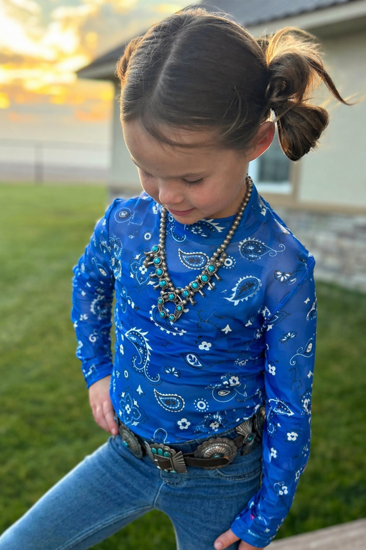 Bandana Babe Blue Mesh Kids