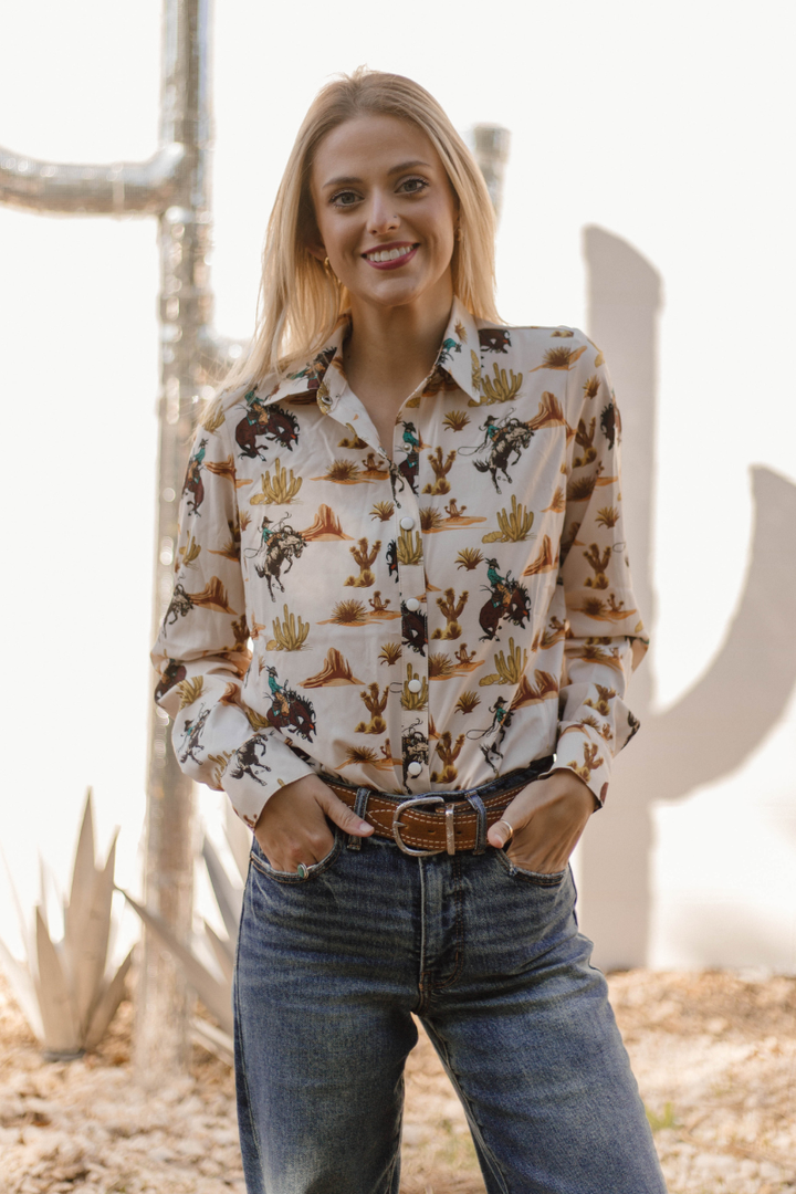 Down In The Desert Button Up