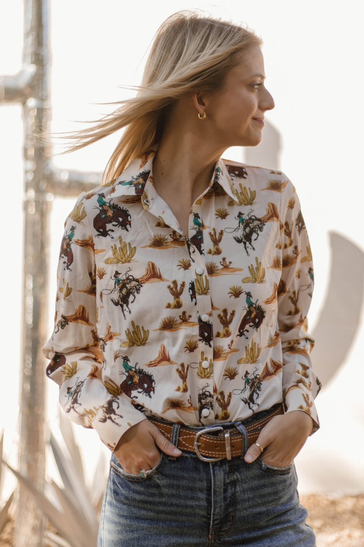 Down In The Desert Button Up