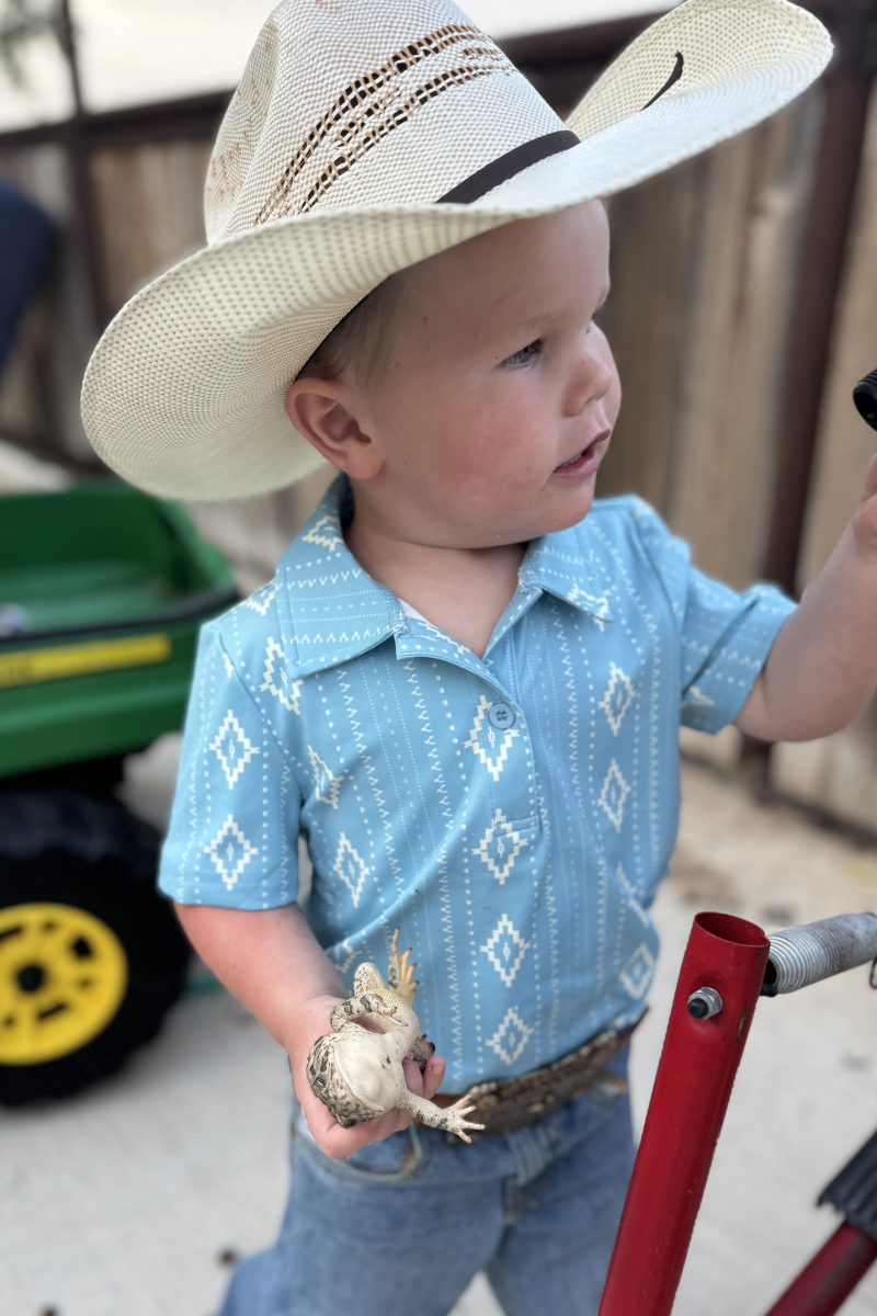 Mini Dusty Blues Polo