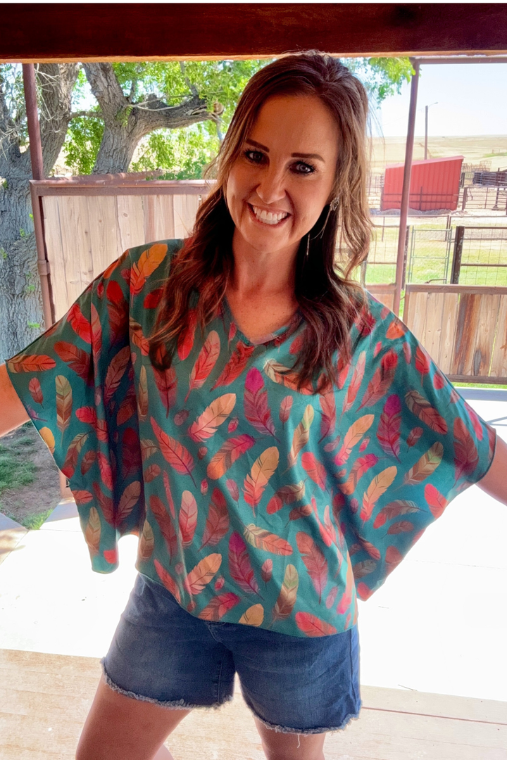 Feather Charm Top