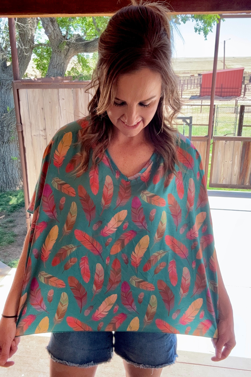 Feather Charm Top