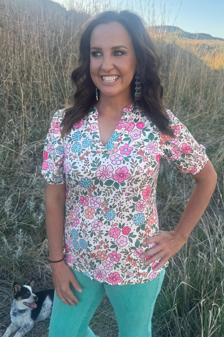 Sunday Morning Bloom Top