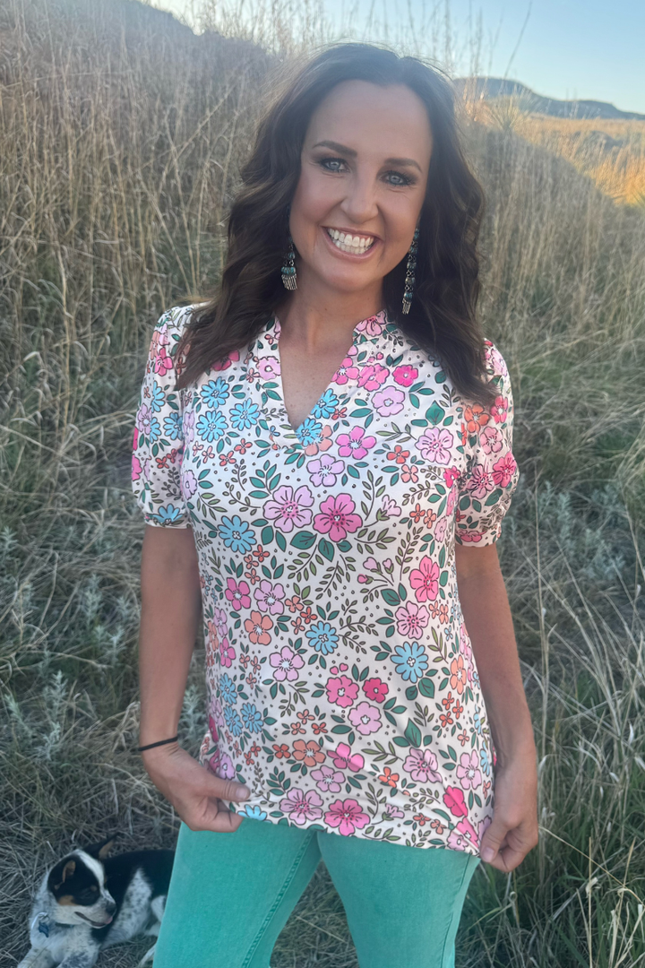 Sunday Morning Bloom Top
