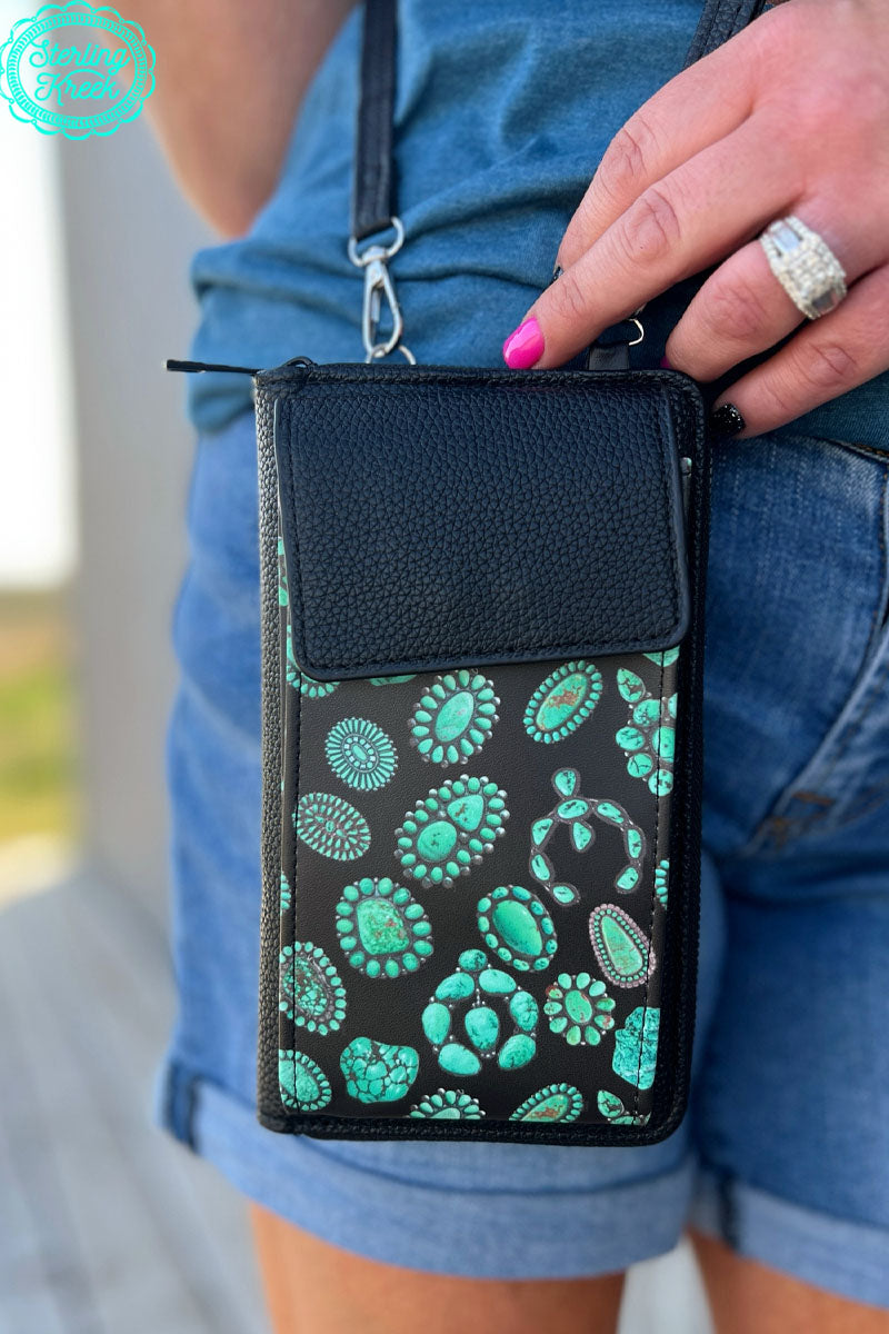 Forever In Turquoise Phone Wallet Bag