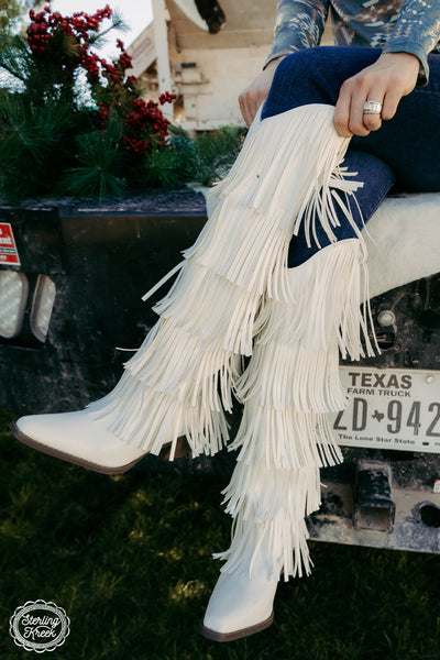 Frosted Fringe Boots