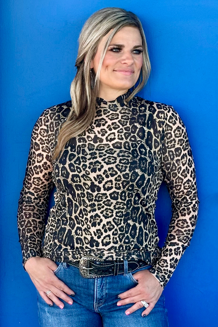 Sideline Spirit Gold Mesh Top