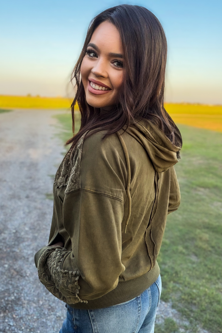 Tooled Frontier Hoodie - Hunter Green