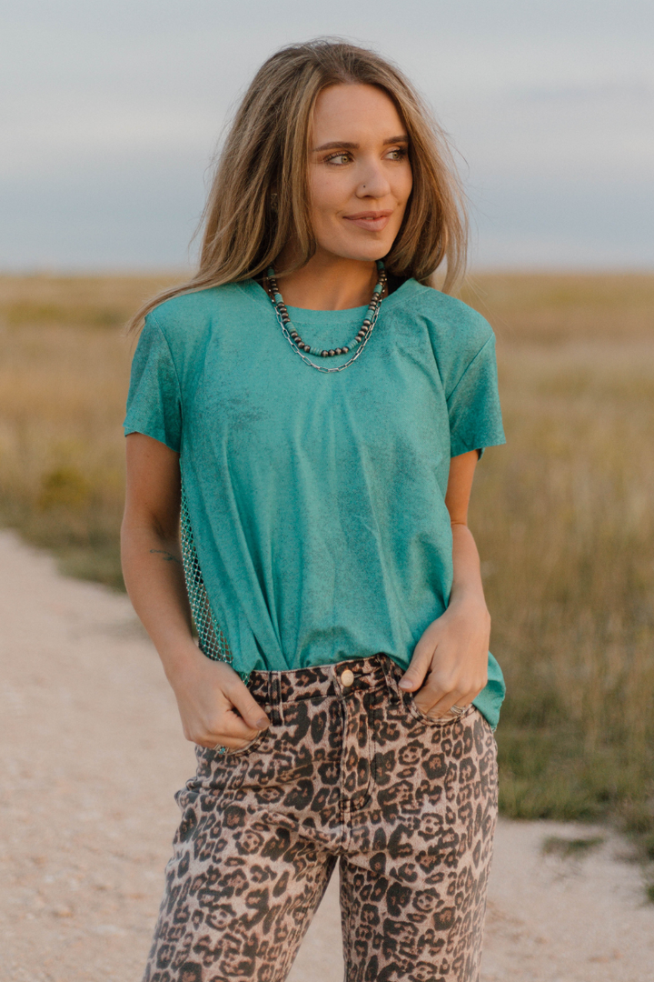 Hit The Backroads Rhinestones Top