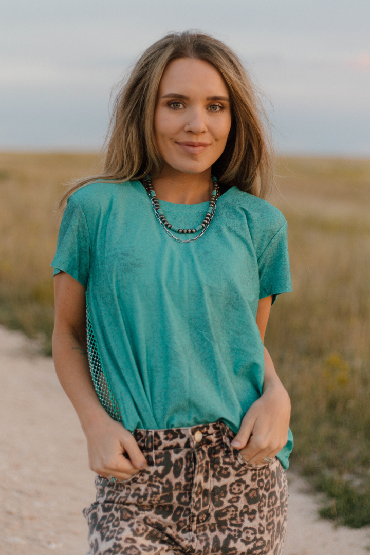 Hit The Backroads Rhinestones Top