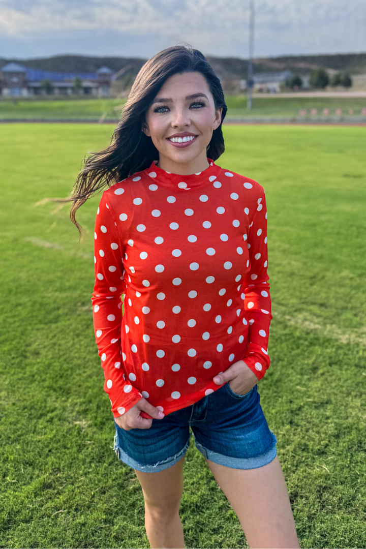 Kickoff season Orange Mesh Top
