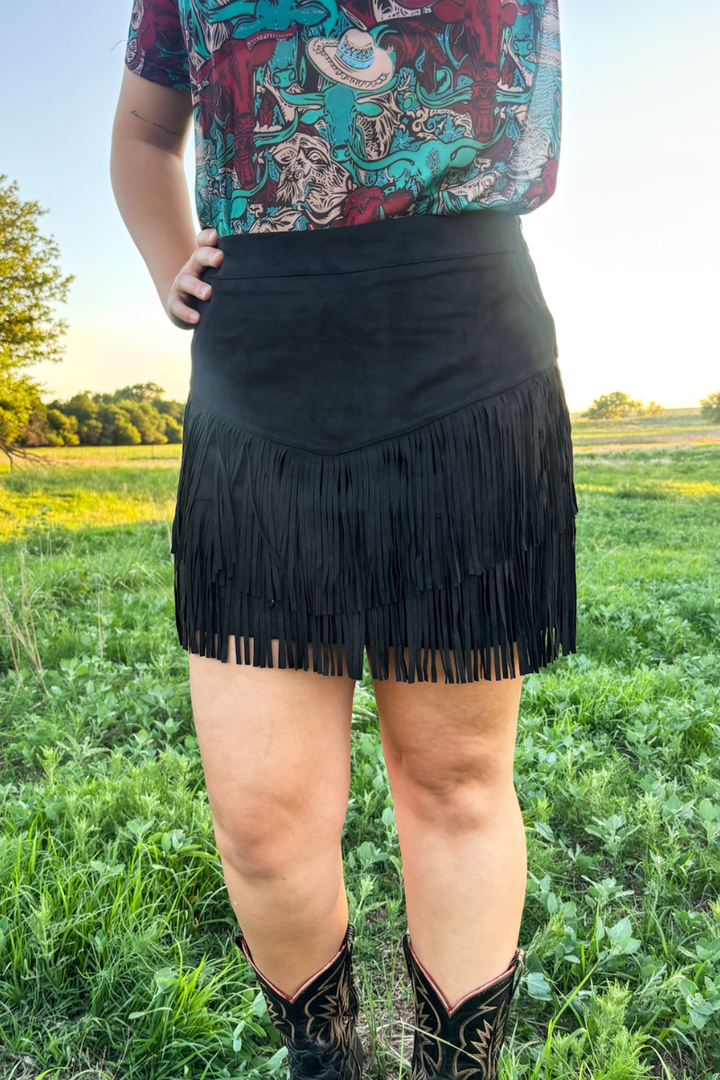 Stockyards and Longhorns Mesh Top