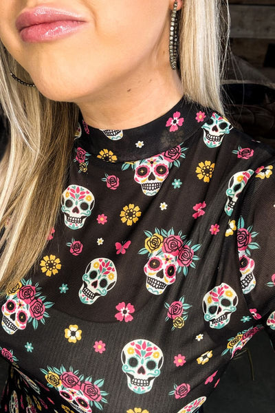 Life Is Brief Mesh Top