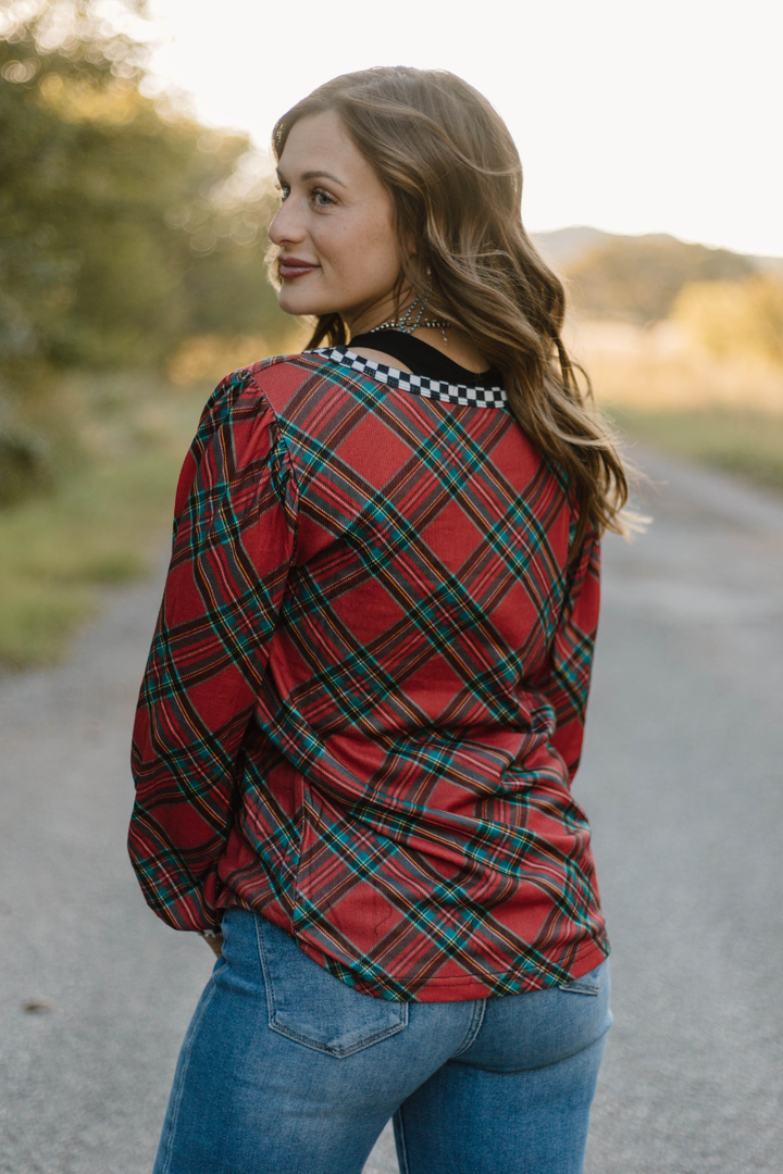 Merry and Checked Top