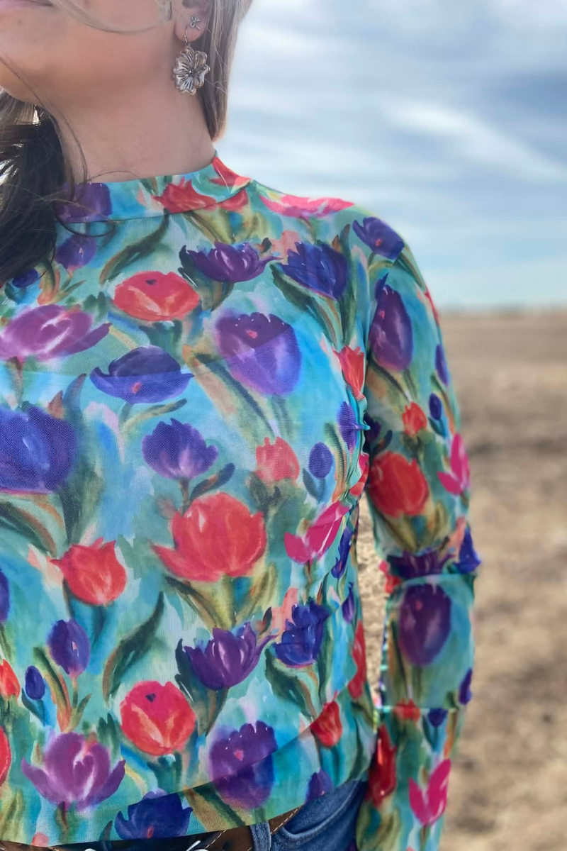 Tulip Trail Mesh Top