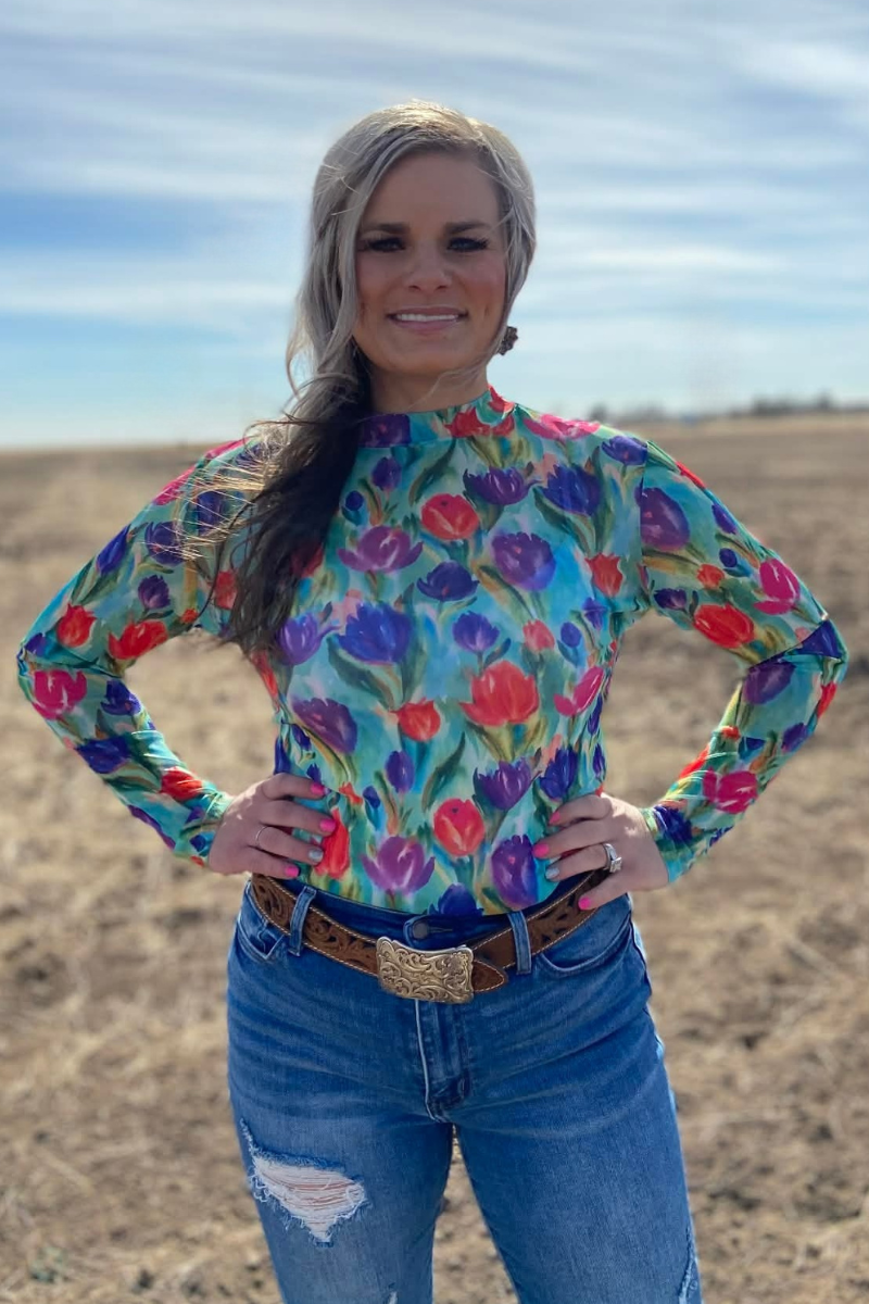 Tulip Trail Mesh Top