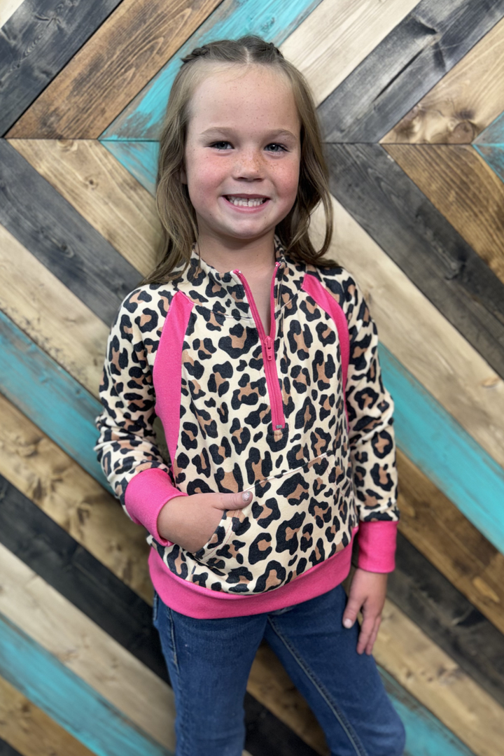 Mini Hotshot Cowgirl Pullover - PINK