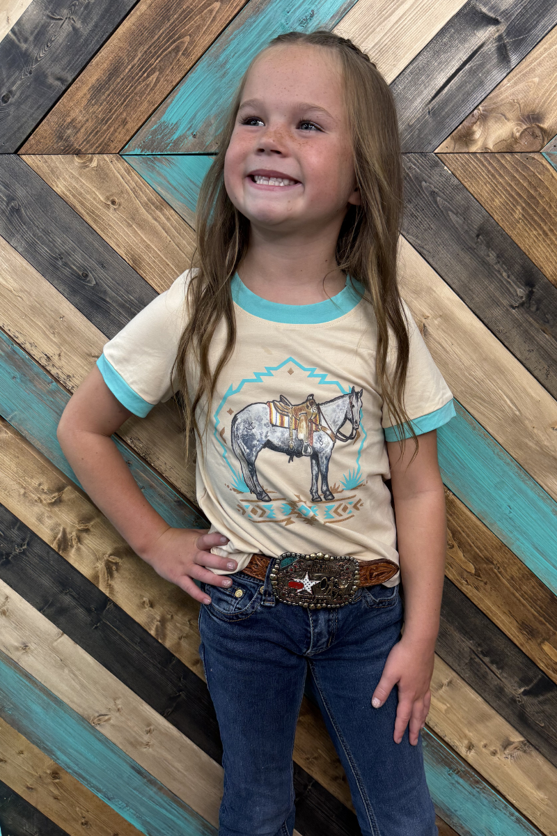 Mini Turquoise Trail Ringer Tee