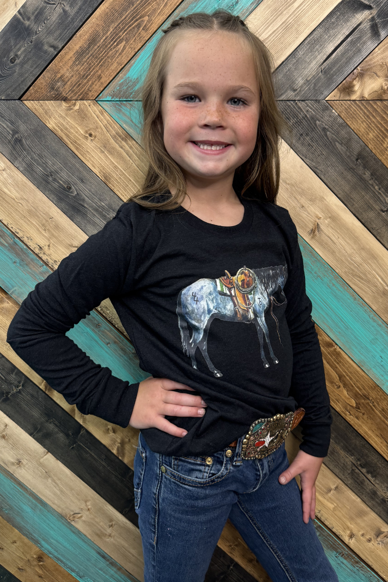 Mini Blu Roan Long Sleeve Tee