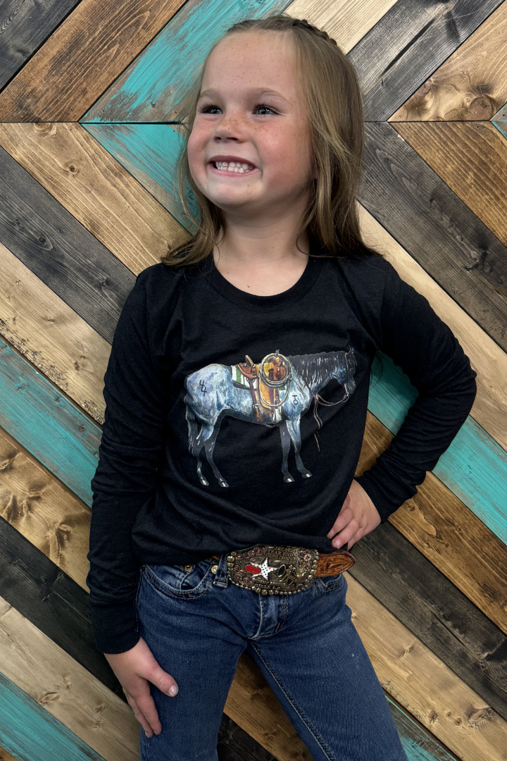Mini Blu Roan Long Sleeve Tee