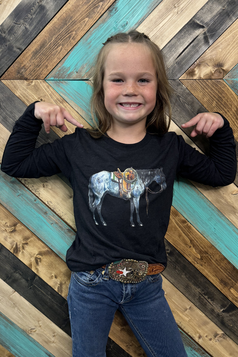 Mini Blu Roan Long Sleeve Tee