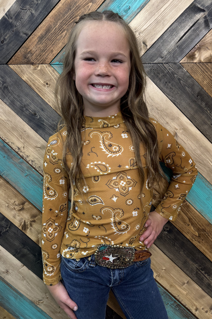 Bandana Babe Mustard Mesh Kids