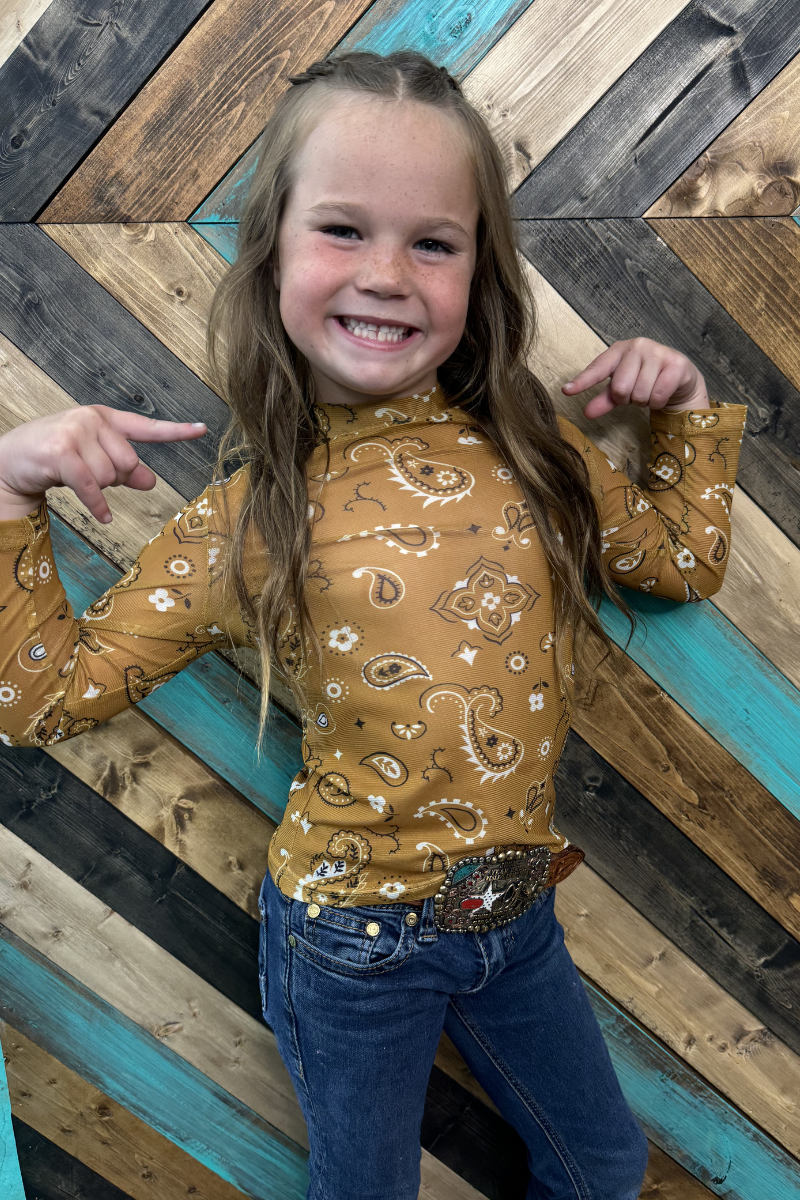 Bandana Babe Mustard Mesh Kids