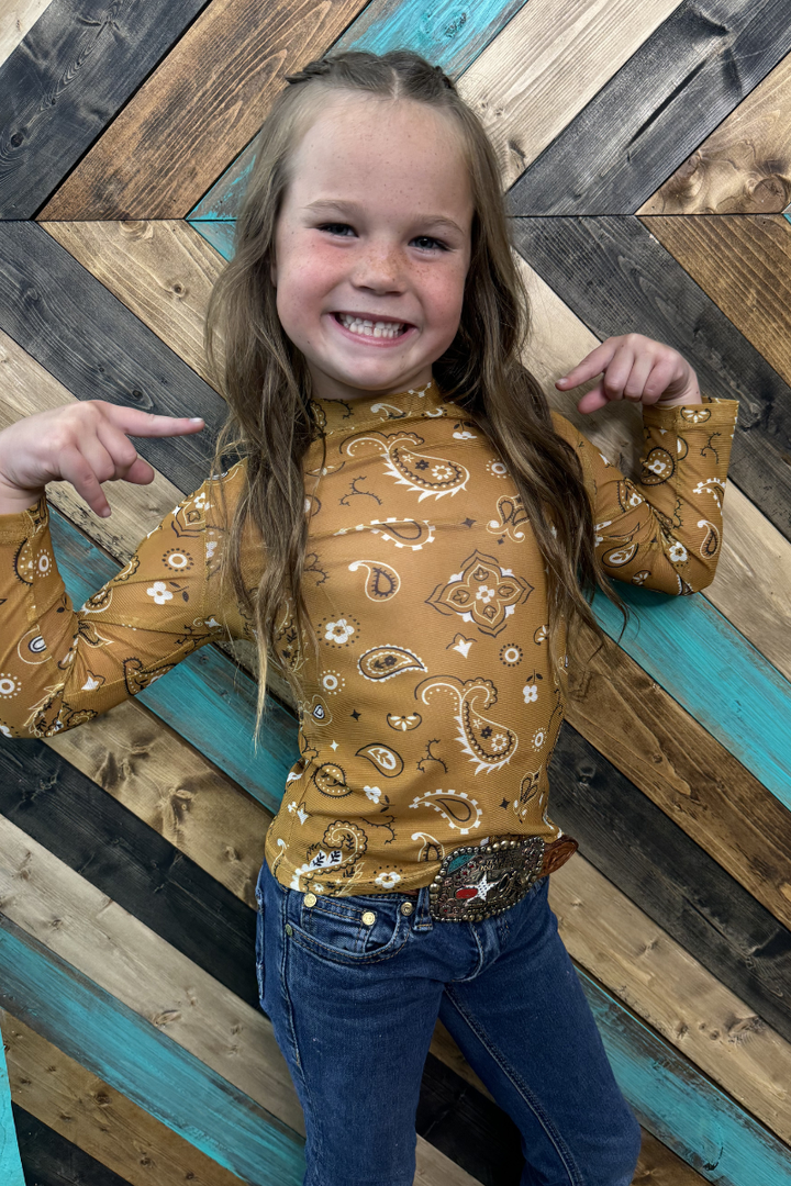Bandana Babe Mustard Mesh Kids