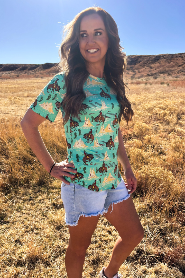 Turquoise Desert Trails Top