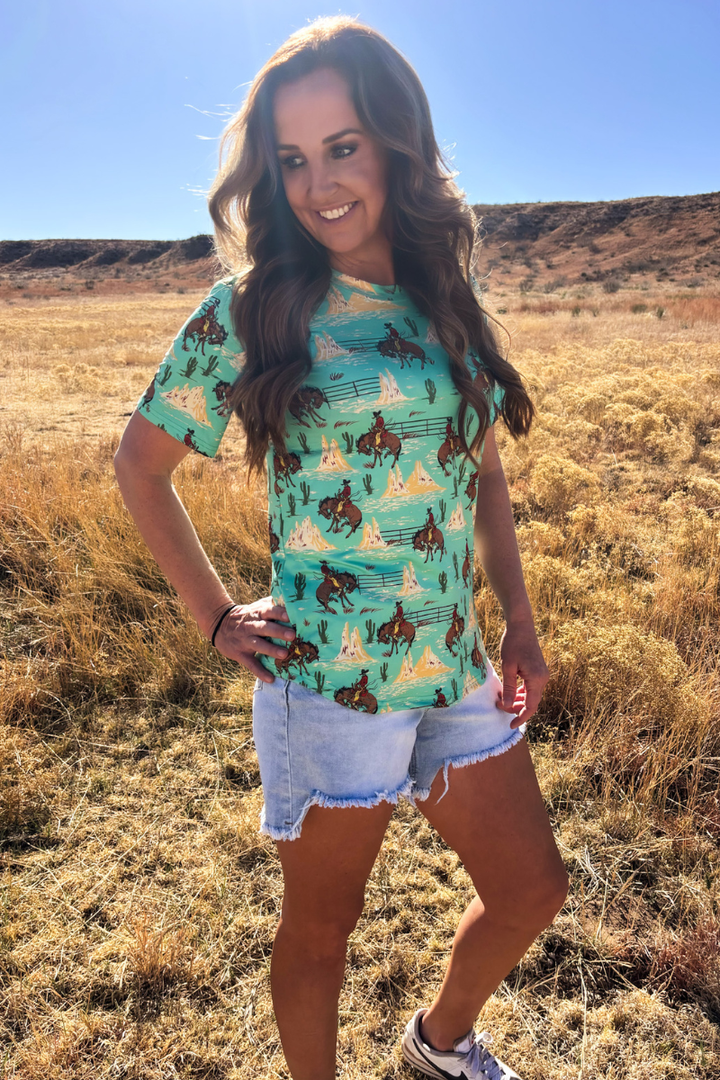 Turquoise Desert Trails Top