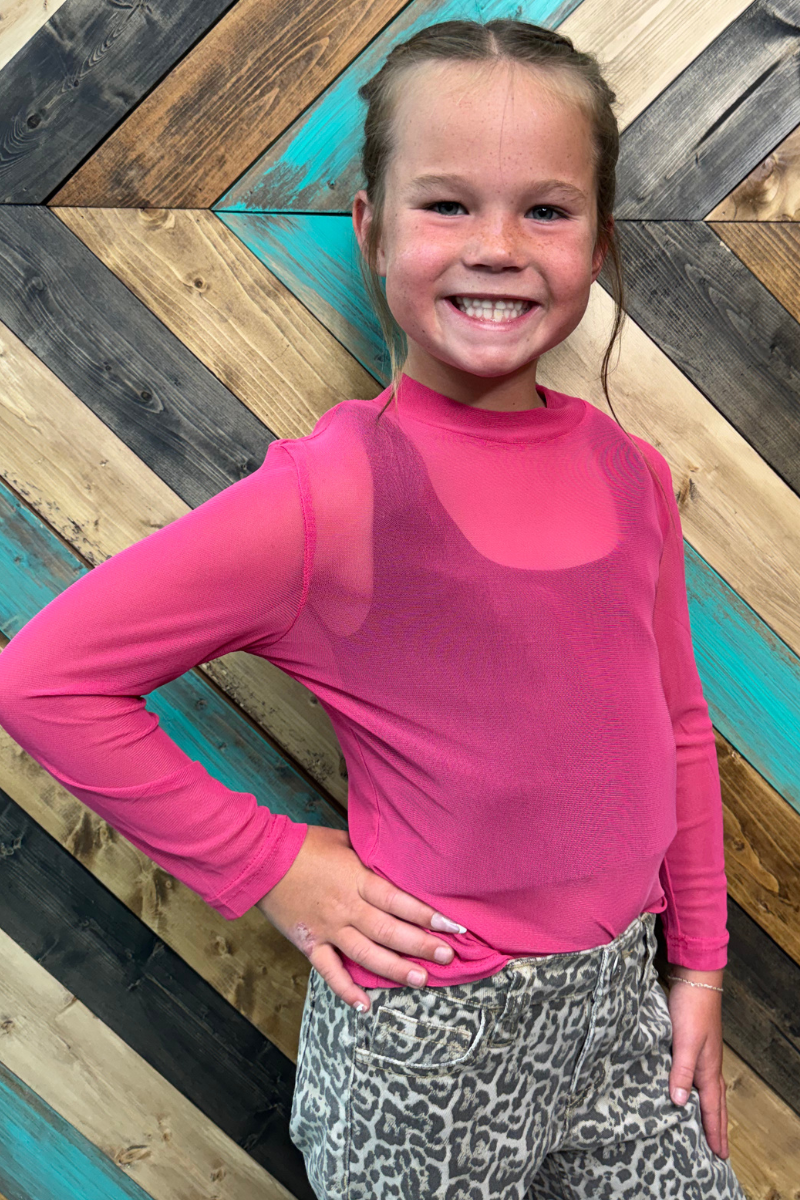 Mini Meshed Out Pink Top