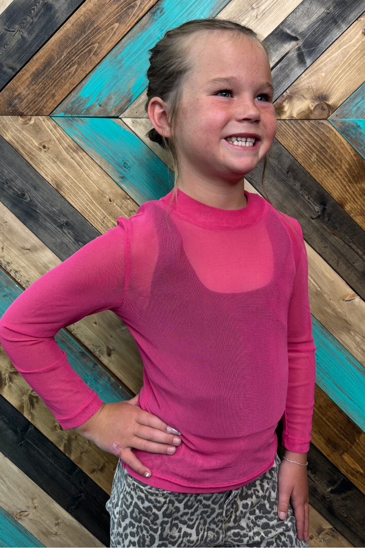 Mini Meshed Out Pink Top