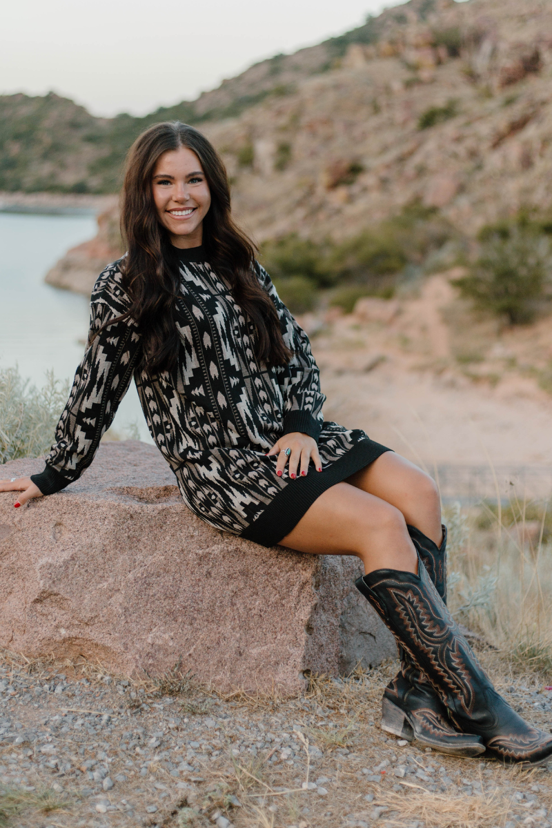 Montana Aztec Sweater dress