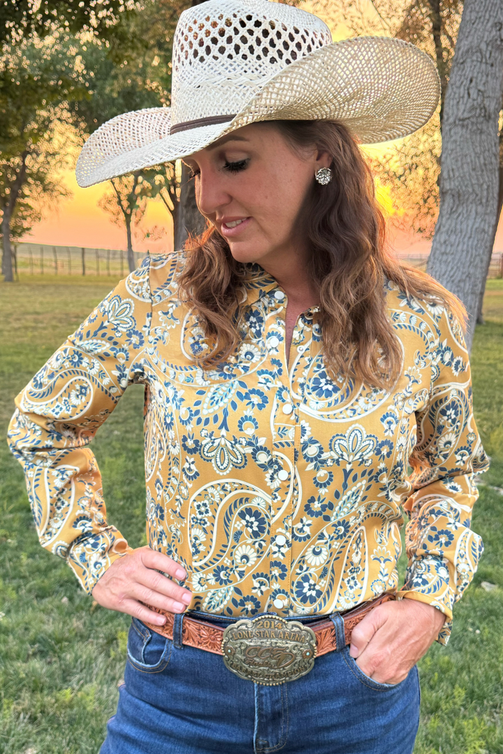 Bandana Honey Button Up