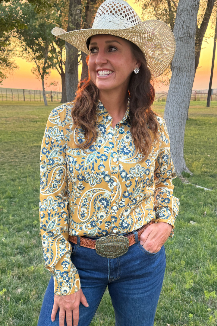 Bandana Honey Button Up