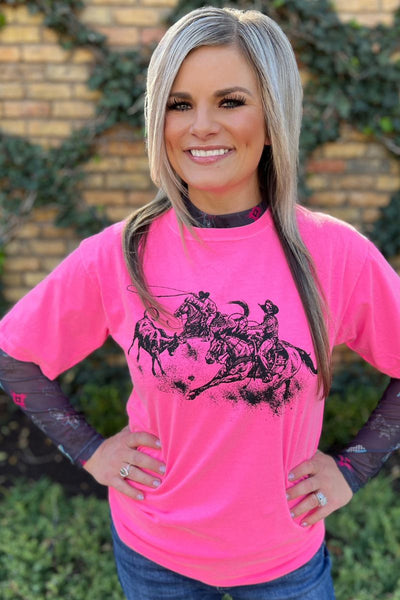 Neon Pink High Call Tee