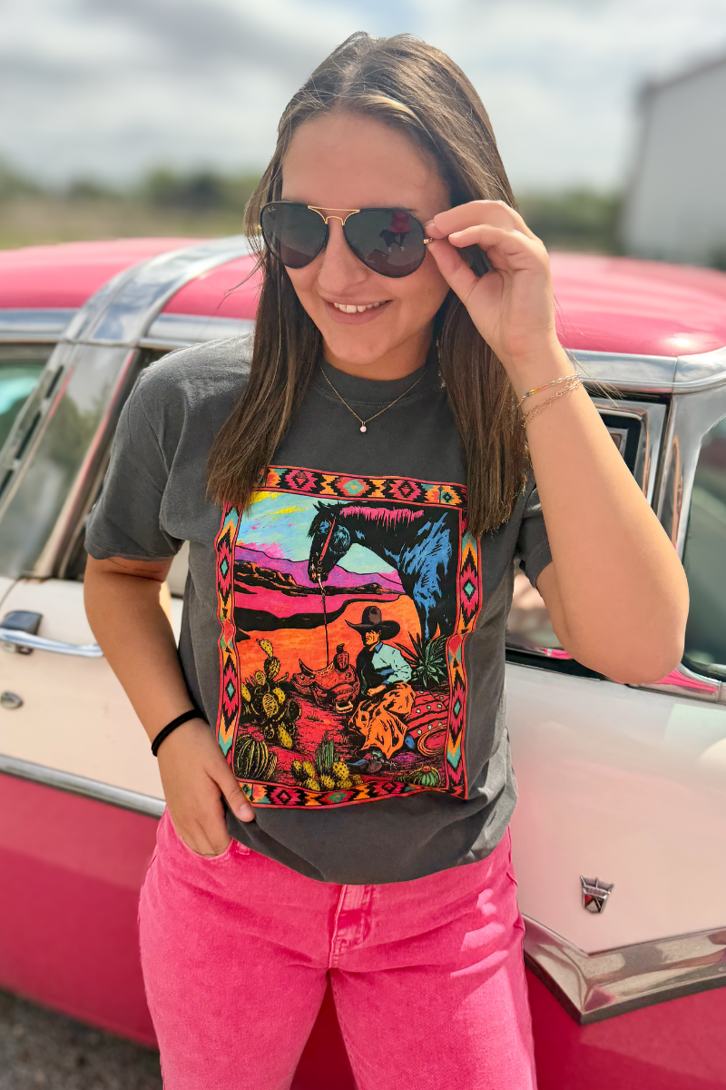 Neon Desert Drifter Tee