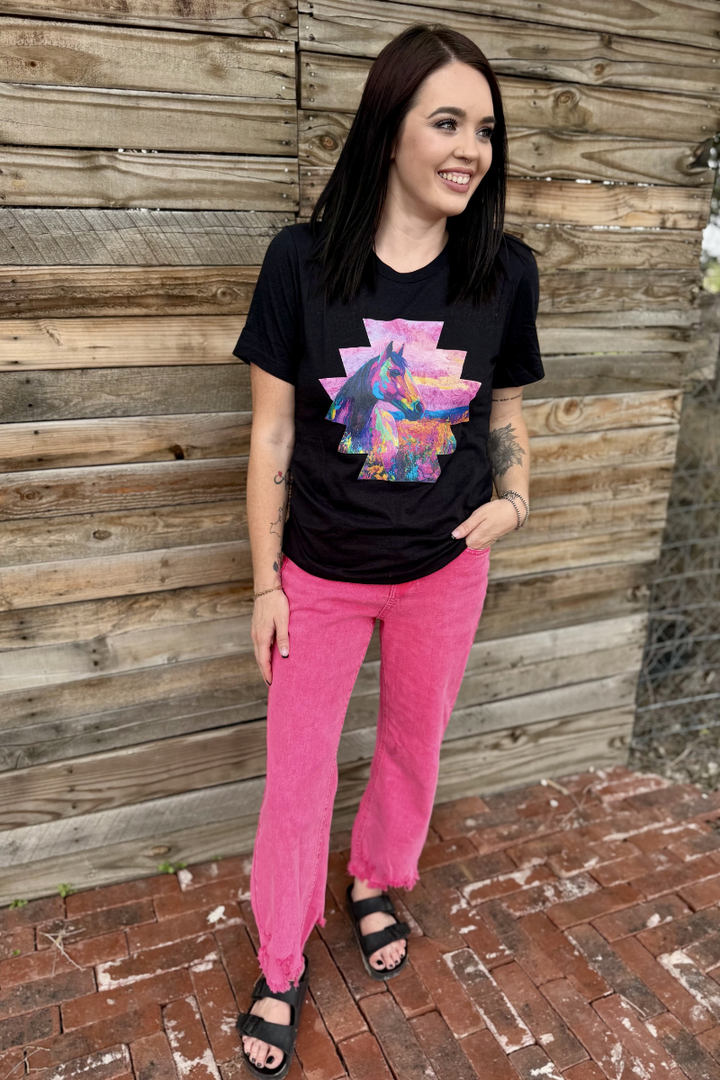 Outlaw Crop Jeans - Pink