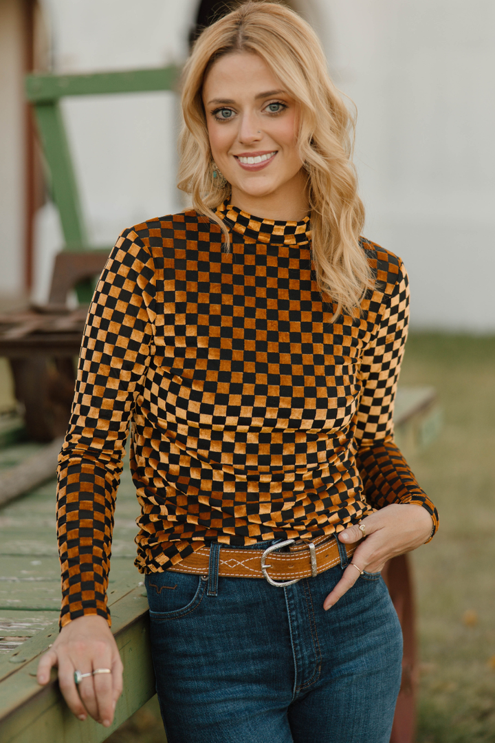 Pep Rally Velvet Mesh Gold/Black