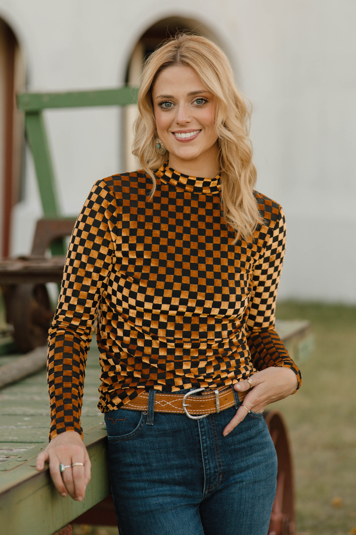 Pep Rally Velvet Mesh Gold/Black