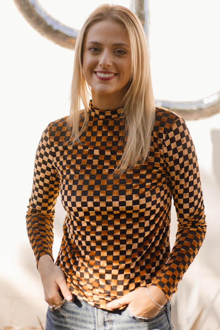 Pep Rally Velvet Mesh Gold/Black