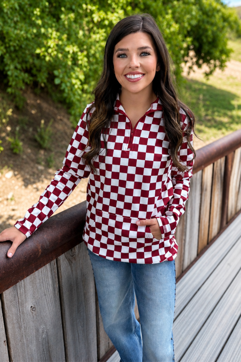 Pep Rally Pullover - Maroon