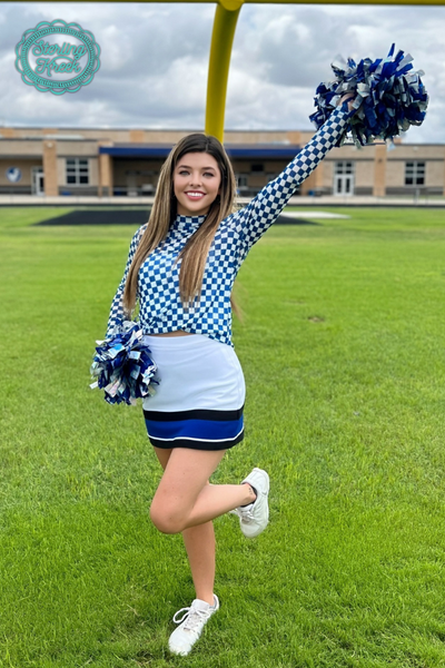 Pep Rally Mesh Top Blue