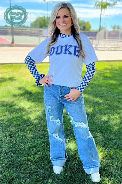 Pep Rally Mesh Top Blue