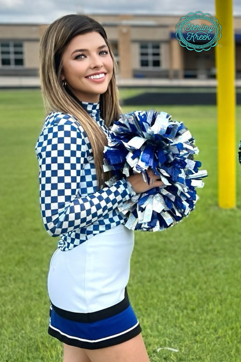 Pep Rally Mesh Top Blue