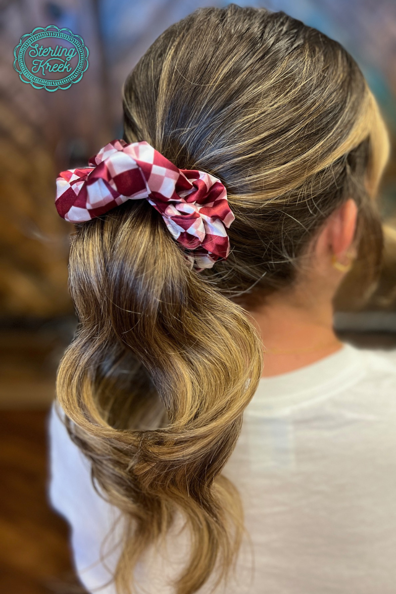 Pep Rally Scrunchie Maroon