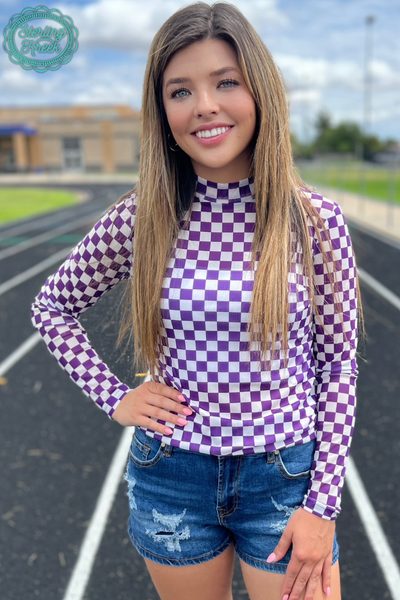 Pep Rally Mesh Top Purple