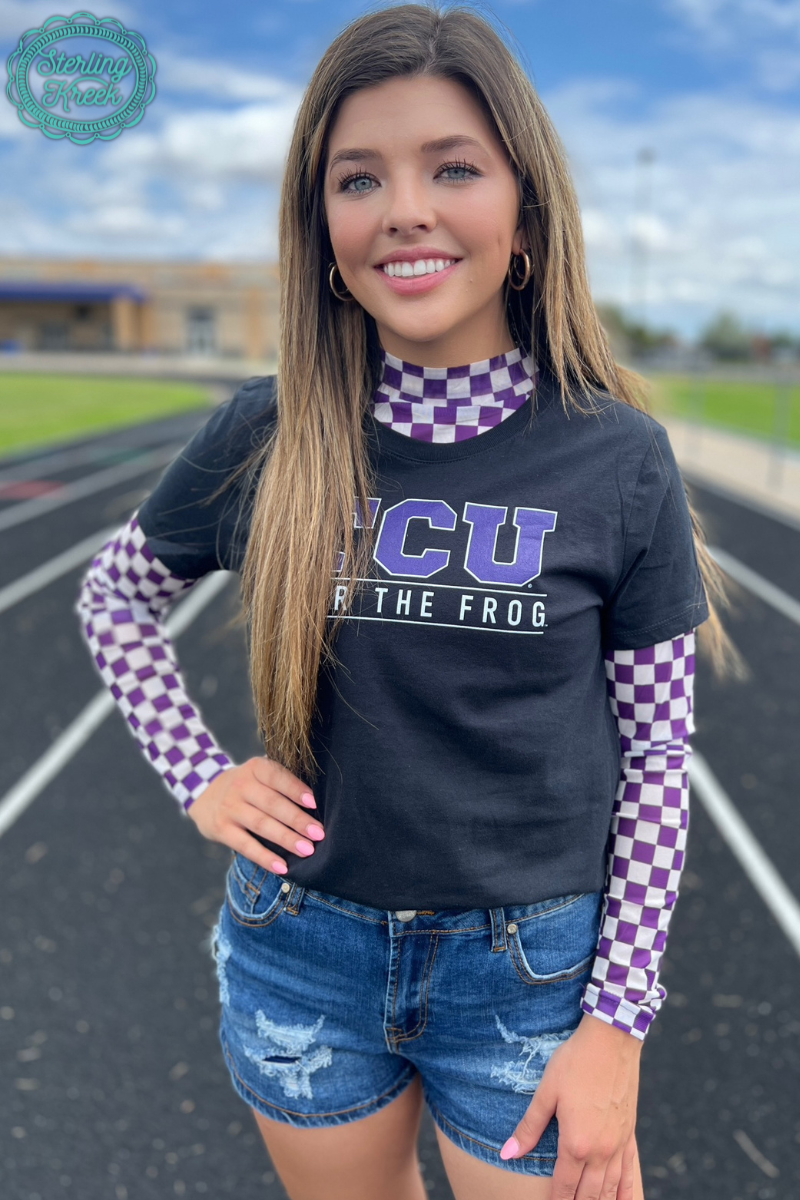 Pep Rally Mesh Top Purple